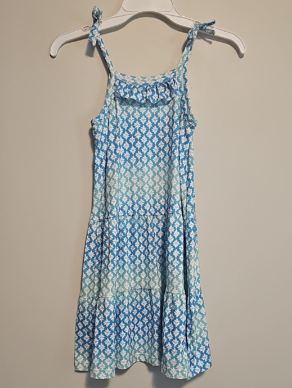 Tommy Bahama Blue & White Floral Tie-Strap Mini Dress
